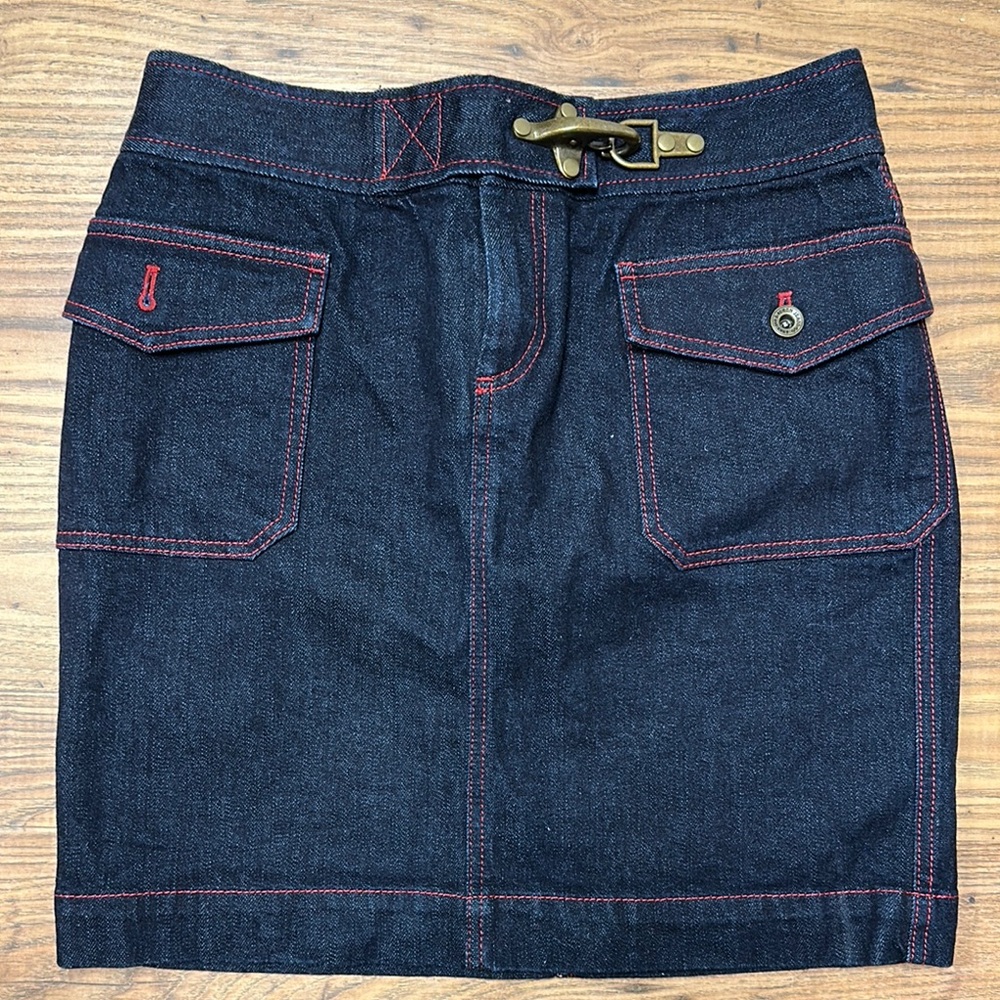 Lauren Ralph Lauren Blue and Red Pencil Skirt